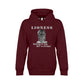 On the front - "Lioness" written above an adult female lion with her cub sitting in front of her, with "Raising A Cub, NOT A Kitten" written below. Fleece-lined premium pullover sweatshirt, with kangaroo pouch pocket. Burgundy.