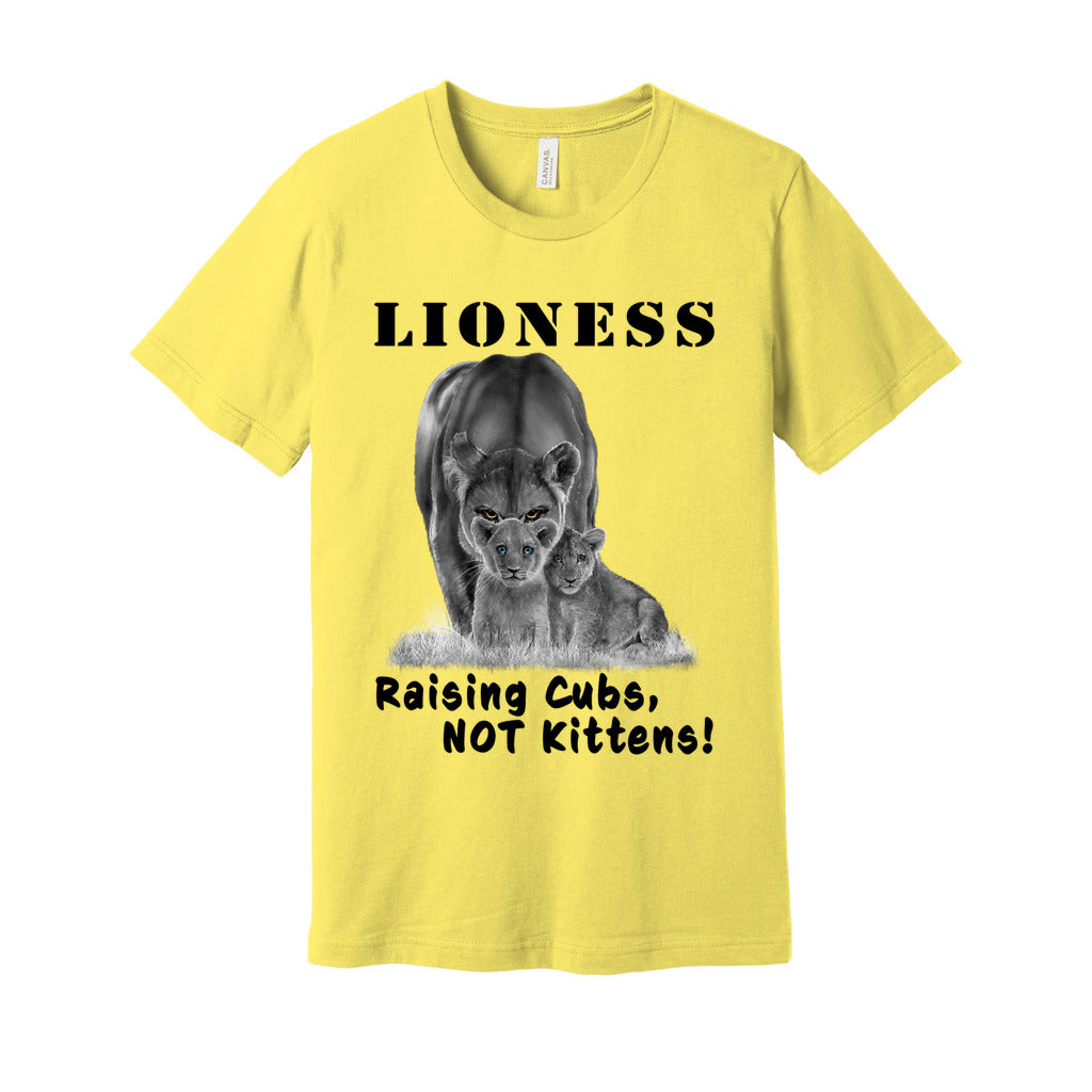 Awkward Styles Lioness - Raising Cubs, Not Kittens! (2 Cubs) Baseball Jersey Tee M / Grey-Red Triblend