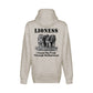 On the back - "Lioness" written above three female lions, with "I Found My Pride Through Motherhood" written below. Zip-Up sweatshirt. Oatmeal Heather.