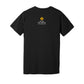 Back - with Road Signs To Life logo, "Share The Gravel" and www.roadsignstolife.com in upper middle. Adult cotton T-shirt. Solid Black Blend.