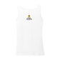 Back - with Road Signs To Life logo, "Share The Gravel" and www.roadsignstolife.com in upper middle. Adult cotton tank top. White.