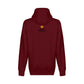 Back - with Road Signs To Life logo, "Share The Gravel" and www.roadsignstolife.com in upper middle. Fleece-lined premium pullover sweatshirt. Burgundy.