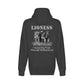 On the back - "Lioness" written above three female lions, with "I Found My Pride Through Motherhood" written below. Zip-Up sweatshirt. Charcoal Gray.